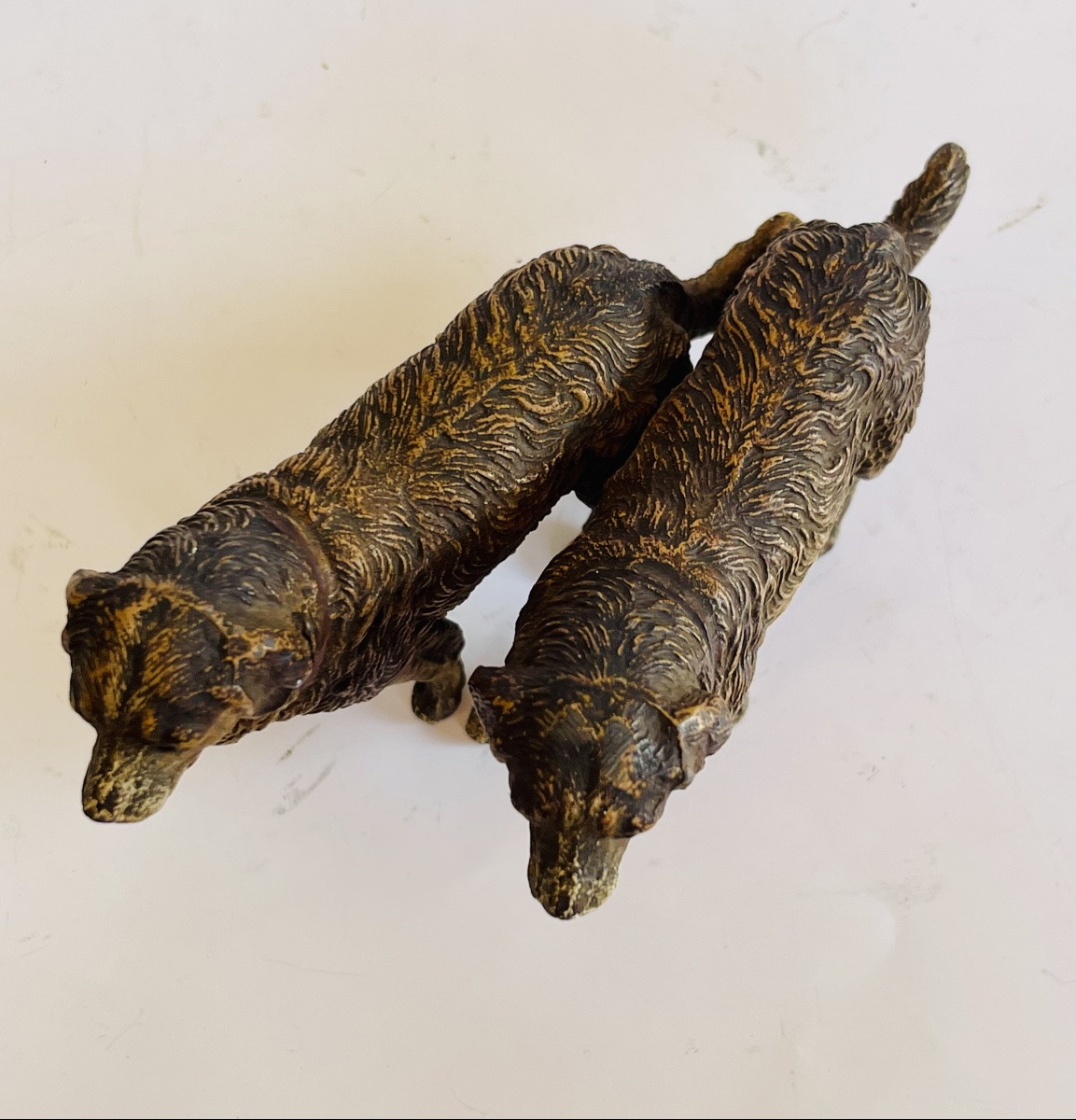 Couple de Saint Bernard  - plomb de Nuremberg -photo-5